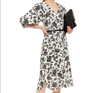 NWT ZIMMERMANN - The Lovestruck Floral-Print Linen Midi Dress White